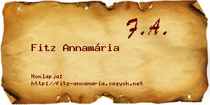Fitz Annamária névjegykártya